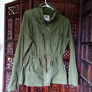 Green utility lightweight jacket